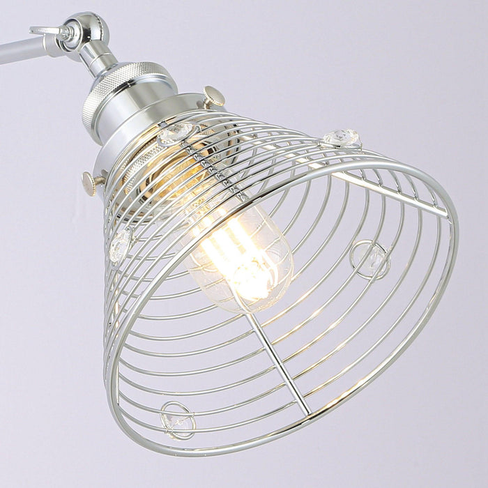 1-Light Modern Silver Wall Scone Light - ParrotUncle