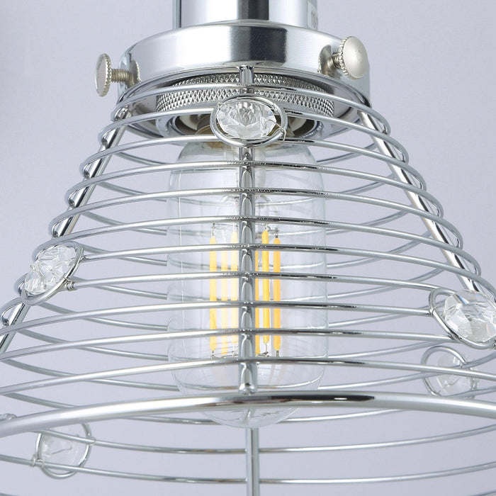 1-Light Modern Silver Wall Scone Light - ParrotUncle