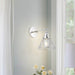 1-Light Modern Silver Wall Scone Light - ParrotUncle