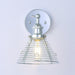1-Light Modern Silver Wall Scone Light - ParrotUncle