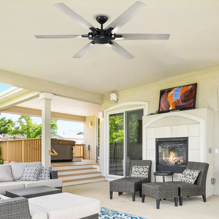 70" Madhya Industrial Ceiling Fan with Remote Control