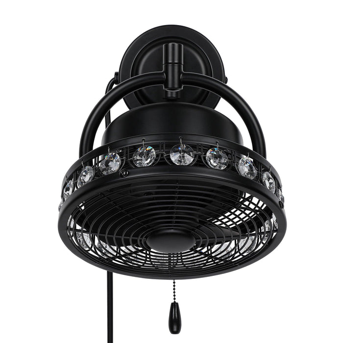 10" Modern Black Small Ceiling Fan with Pull Chain - ParrotUncle