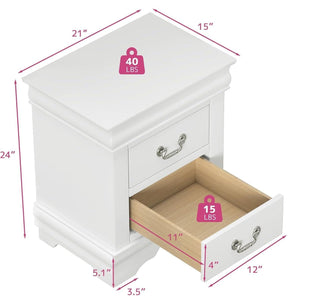 Louis Philippe Transitional Nightstand For Bedroom