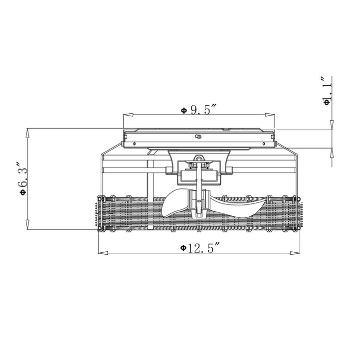 13" Farmhouse Flush Mount Reversible Ceiling Fan with Lighting and Remote Control - ParrotUncle