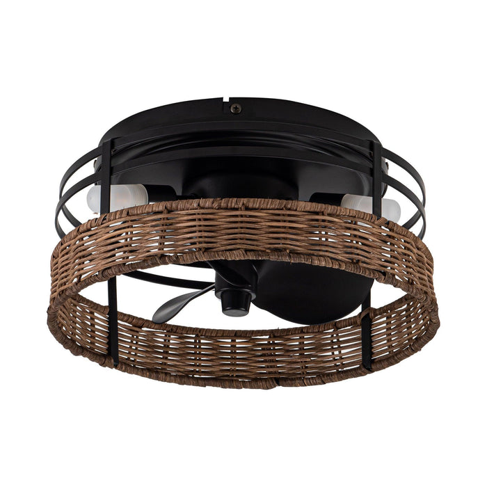 13" Farmhouse Flush Mount Reversible Ceiling Fan with Lighting and Remote Control - ParrotUncle