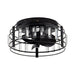 13" Industrial DC Motor Flush Mount Reversible Crystal Ceiling Fan with Lighting and Remote Control - ParrotUncle