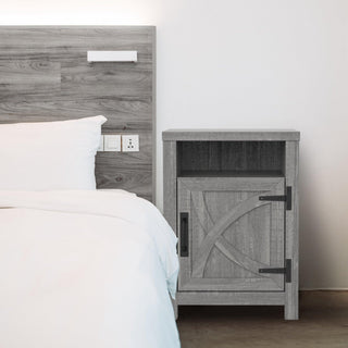 18" Farmhouse Solid Wood Nightstand for Bedroom