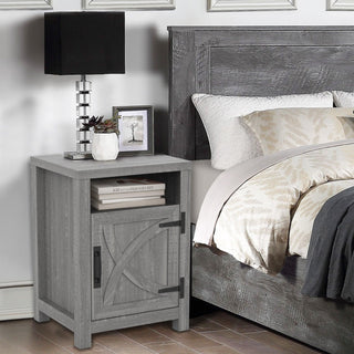 18" Farmhouse Solid Wood Nightstand for Bedroom