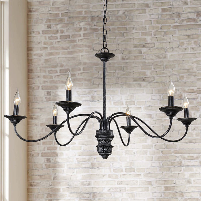 6-Light Industrial Pendant Lighting for Living Room