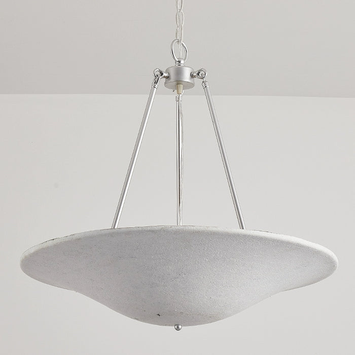 6-Light Modern Vintage White Ceiling Light With Adjustable Hanging Length