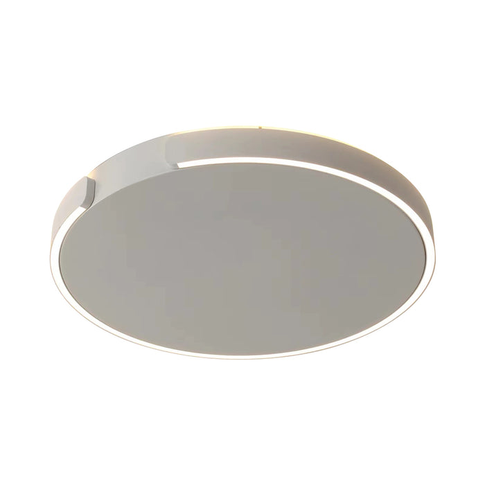 1-Light Modern White Flush Mount Ceiling Light with LED