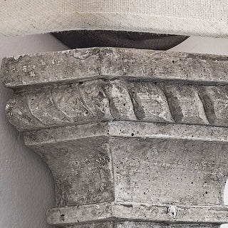 1 Light Hamptons Wall Sconce with White Fabric Shade