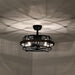 20" Industrial Downrod Mount Fandelier Ceiling Fan with Lighting and Remote Control - ParrotUncle