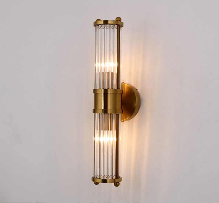 2-Light Modern Indoor Golden Wall Lighting