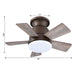 24" Industrial Flush Mount Reversible Iron Ceiling Fan with Lighting and Remote Control - ParrotUncle