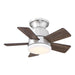 24" Industrial Flush Mount Reversible Iron Ceiling Fan with Lighting and Remote Control - ParrotUncle