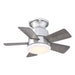 24" Industrial Flush Mount Reversible Iron Ceiling Fan with Lighting and Remote Control - ParrotUncle