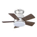 24" Industrial Flush Mount Reversible Iron Ceiling Fan with Lighting and Remote Control - ParrotUncle