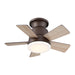 24" Industrial Flush Mount Reversible Iron Ceiling Fan with Lighting and Remote Control - ParrotUncle