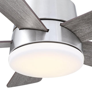 24" Hamptons Farmhouse Flush Mount Reversible Iron Ceiling Fan with Lighting and Remote Control