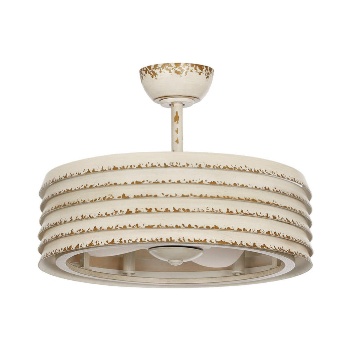 24" Kolkata Industrial Downrod Mount Reversible Ceiling Fan with Lighting and Remote Control - ParrotUncle