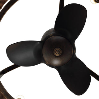 24" Farmhouse DC Motor Caged Ceiling Fan with Lighting and Remote Control