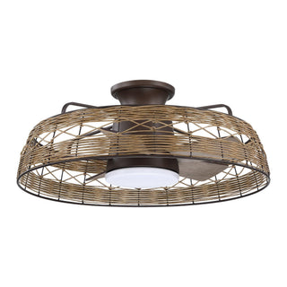 27" Farmhouse Reversible Flush Mount Ceiling Fan