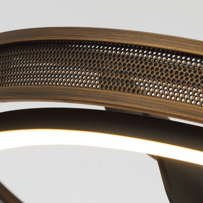 27" Jarpur Farmhouse Downrod Mount Ceiling Fan with LED Lighting and Remote Control - ParrotUncle