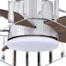 27" Modern Brush Nickel Flush Mount Reversible Ceiling Fan with Lighting and Remote Control - ParrotUncle