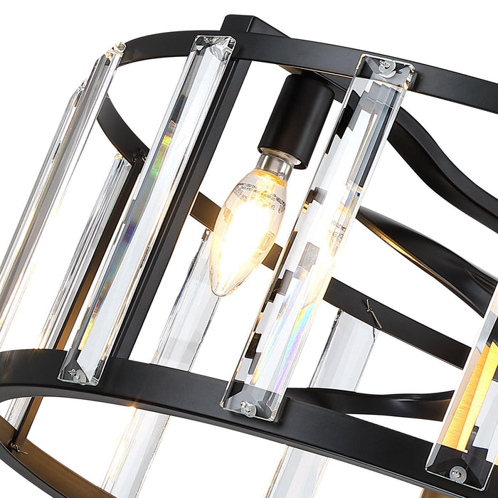 27" Modern DC Motor Downrod Mount Reversible Crystal Ceiling Fan with Lighting and Remote Control - ParrotUncle