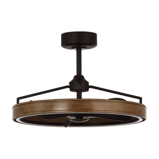 27" Mumbai Farmhouse Downrod Mount Ceiling Fan with LED Lighting and Remote Control