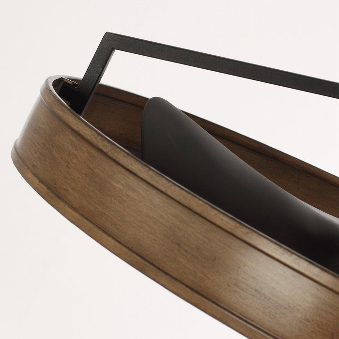 27" Mumbai Farmhouse Downrod Mount Fandelier Ceiling Fan with LED Lighting and Remote Control - ParrotUncle