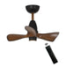 28" Kwang Rustic DC Motor Downrod Mount Reversible Ceiling Fan with LED Lighting and Remote Control - ParrotUncle