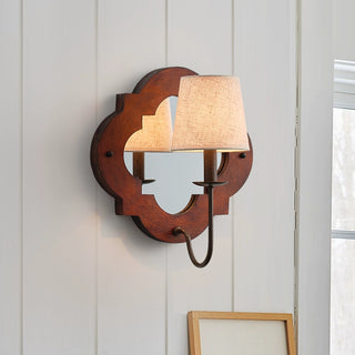 Farmhouse 1-Light Wood Light Rustic Wall Sconce