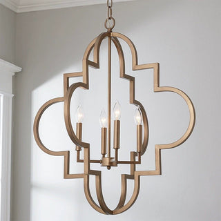 4-Light Traditional Hamptons S / L Size Chandelier with Adjustable Hanging Length