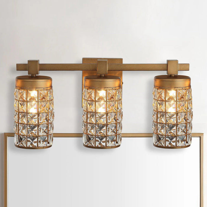 3 Light Modern Golden Linear Vanity Wall Light