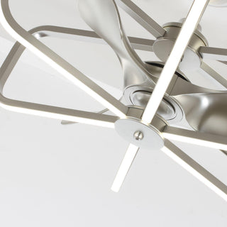30" Theron Modern DC Motor Downrod Mount Reversible Ceiling Fan with LED Lighting and Remote Control
