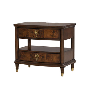 30.5" Westerham Dark Cherry French Nightstand Power Outlet with LED Light