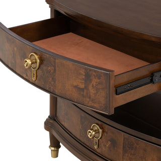 30.5" Westerham Dark Cherry French Nightstand Power Outlet with LED Light