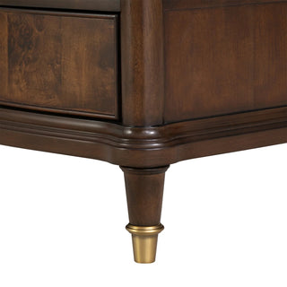 30.5" Westerham Dark Cherry French Nightstand Power Outlet with LED Light