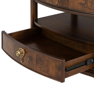 30.5" Westerham Dark Cherry French Nightstand Power Outlet with LED Light