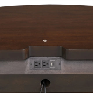 30.5" Westerham Dark Cherry French Nightstand Power Outlet with LED Light