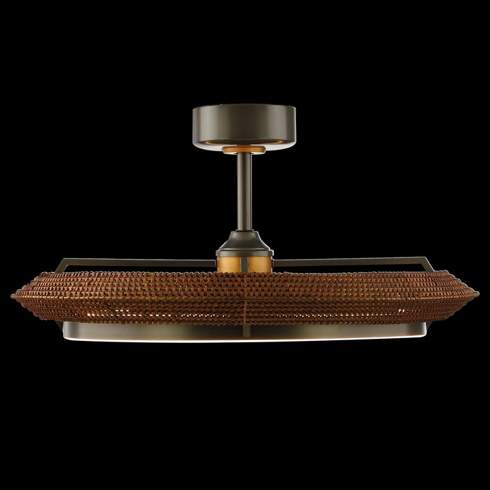 33 Inch Luxury Black Charcoal Gray Elijah Fandelier with Light and Remote Control