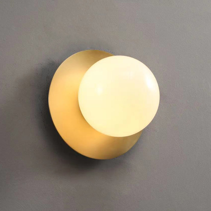 1-Light Modern Bathroom Golden Ball Wall Lighting