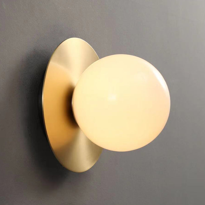 1-Light Modern Bathroom Golden Ball Wall Lighting