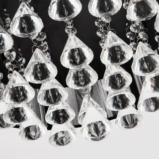 36" Bangaiore Modern Downrod Mount Crystal Ceiling Fan with Lighting and Remote Control - ParrotUncle