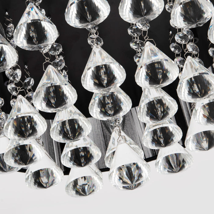 36" Bangaiore Modern Downrod Mount Crystal Ceiling Fan with Lighting and Remote Control - ParrotUncle