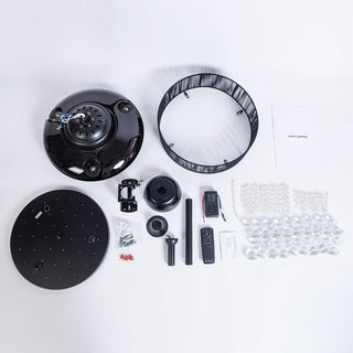 36" Bangaiore Modern Downrod Mount Crystal Ceiling Fan with Lighting and Remote Control - ParrotUncle