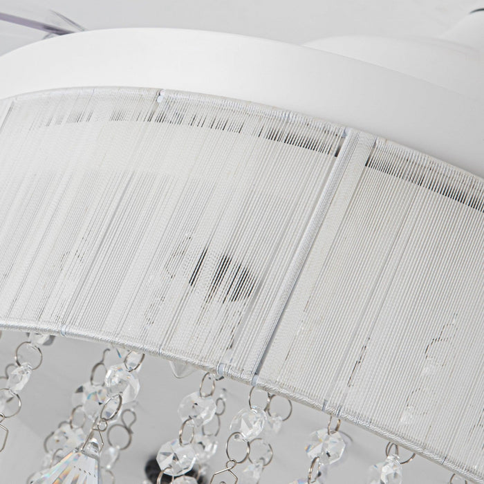 36" Bangaiore Modern Downrod Mount Crystal Ceiling Fan with Lighting and Remote Control - ParrotUncle