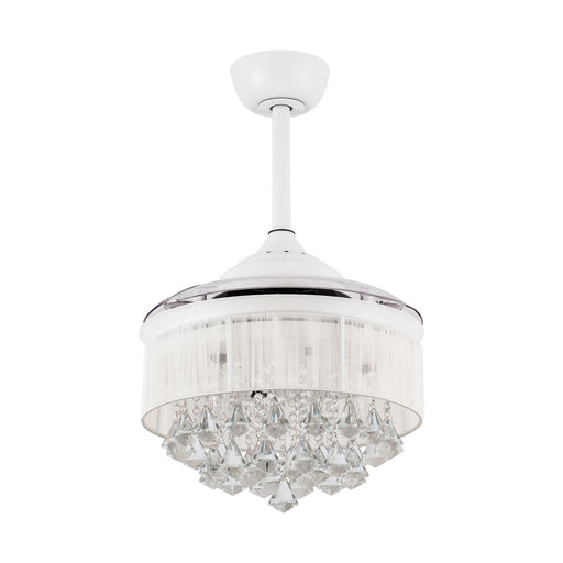 36" Bangaiore Modern Downrod Mount Crystal Ceiling Fan with Lighting and Remote Control - ParrotUncle